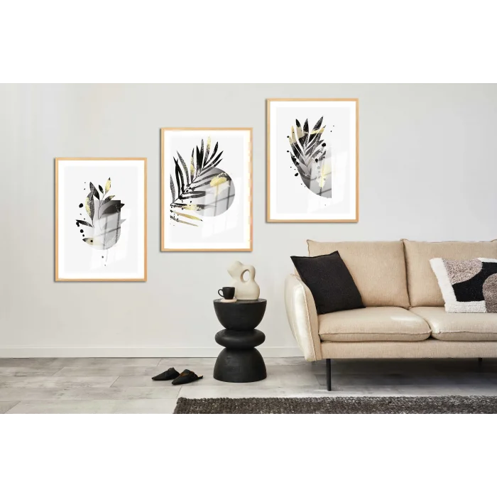 Bestablo 3 Parça Çerçeveli Ahşap Tablo Seti Bestablo