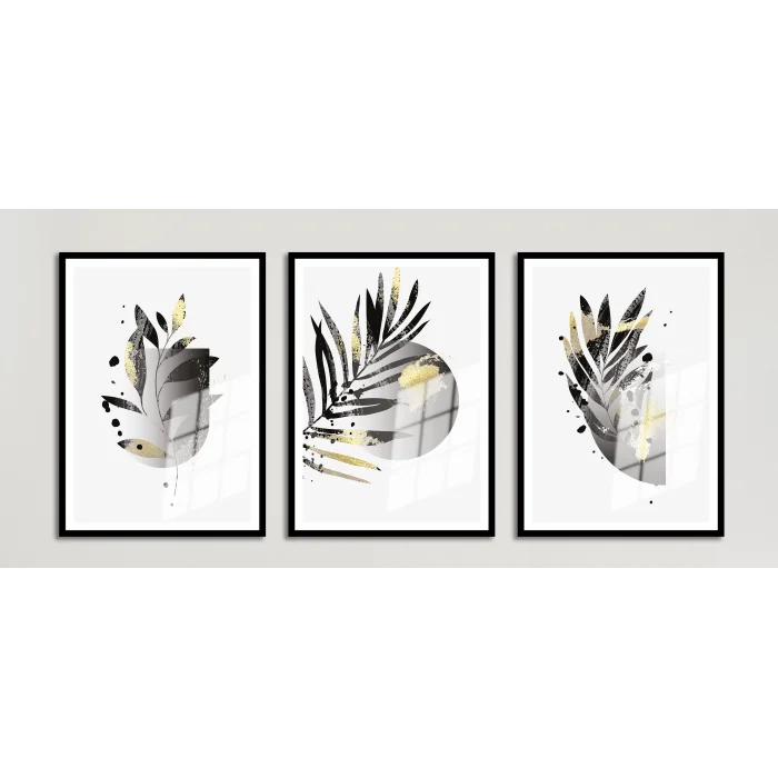 Bestablo 3 Parça Çerçeveli Ahşap Tablo Seti Bestablo