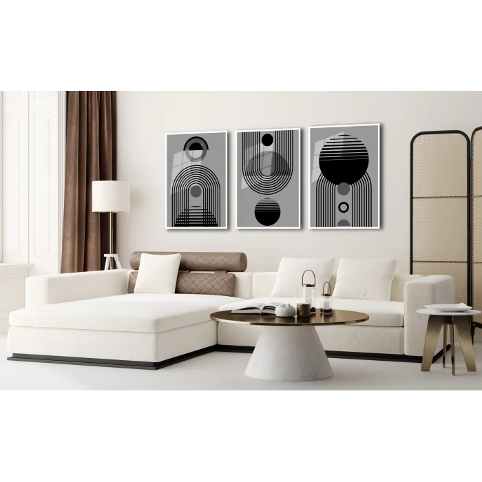 Bestablo 3 Parça Çerçeveli Boho Tablo Seti Bestablo