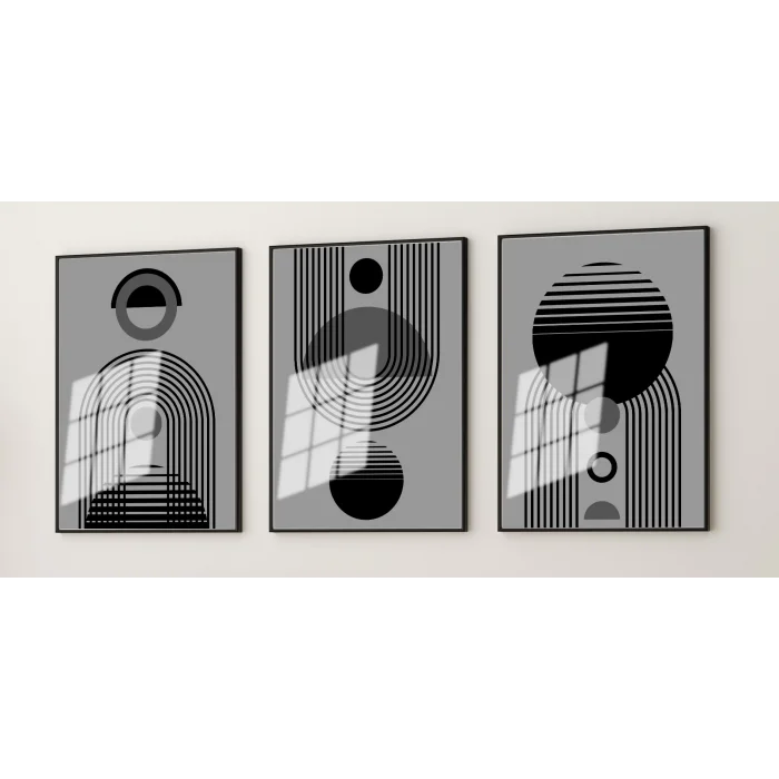 Bestablo 3 Parça Çerçeveli Boho Tablo Seti Bestablo