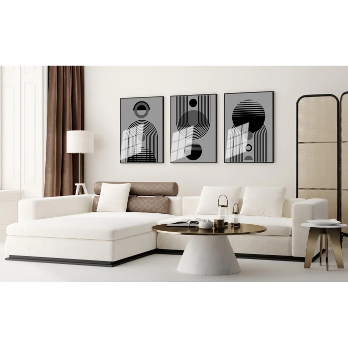 Bestablo 3 Parça Çerçeveli Boho Tablo Seti Bestablo