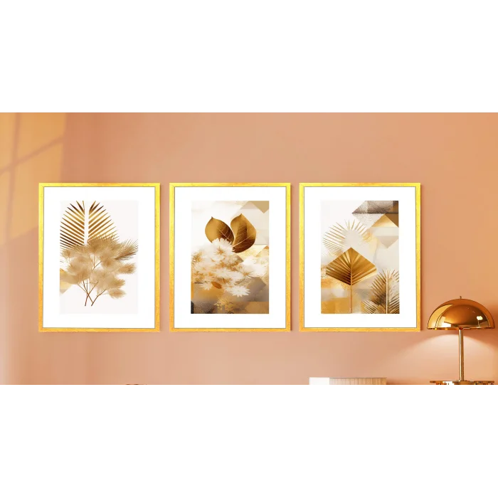 Bestablo 3 Parça Çerçeveli Dekoratif Ahşap Tablo Seti Bestablo