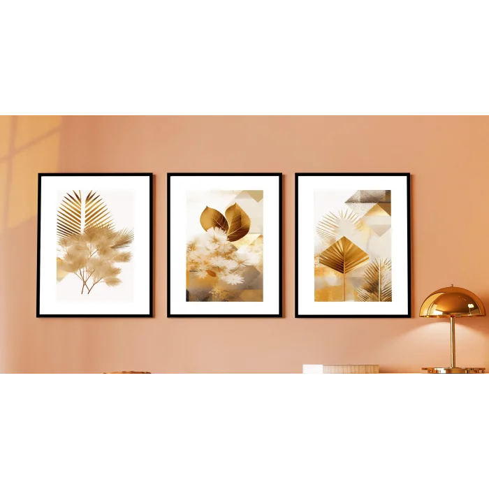 Bestablo 3 Parça Çerçeveli Dekoratif Ahşap Tablo Seti Bestablo