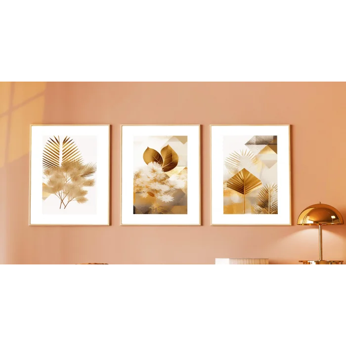 Bestablo 3 Parça Çerçeveli Dekoratif Ahşap Tablo Seti Bestablo