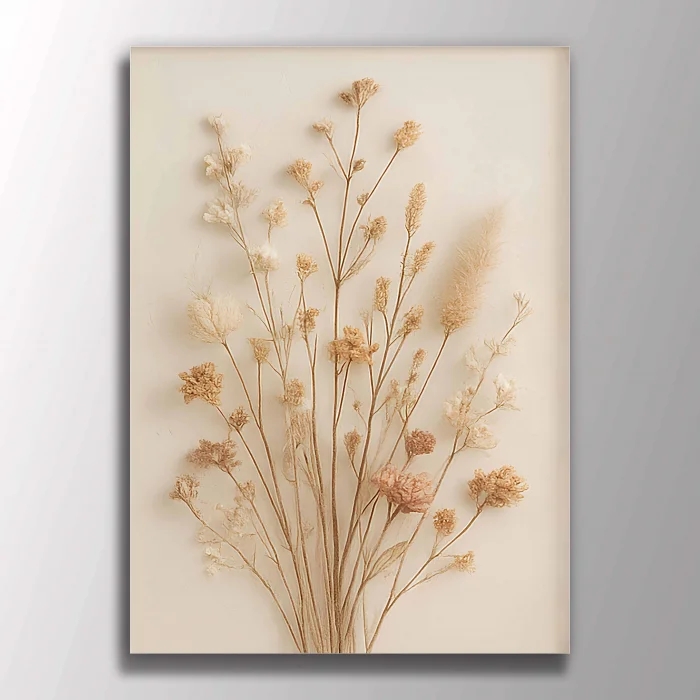 Bestablo 3 Parça Çerçeveli Dekoratif Çiçekler Ahşap Tablo Seti, Ev Dekoru Bestablo