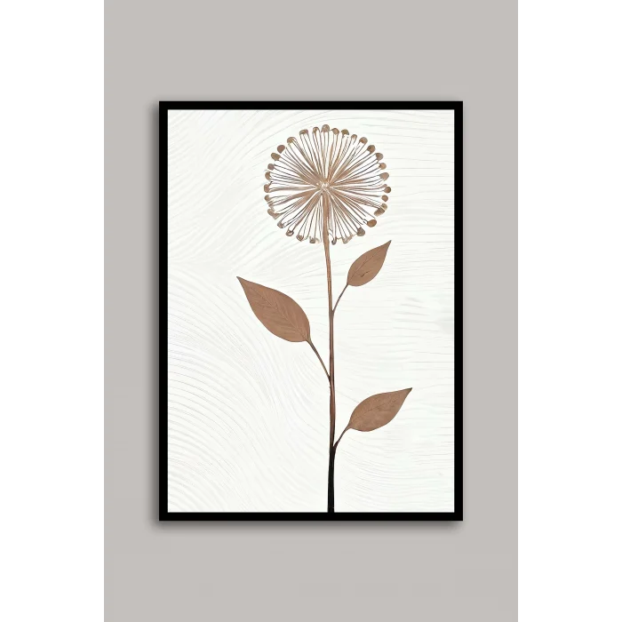 Bestablo 3 Parça Çerçeveli Dekoratif Çiçekler Ahşap Tablo Seti, Ev Dekoru Bestablo