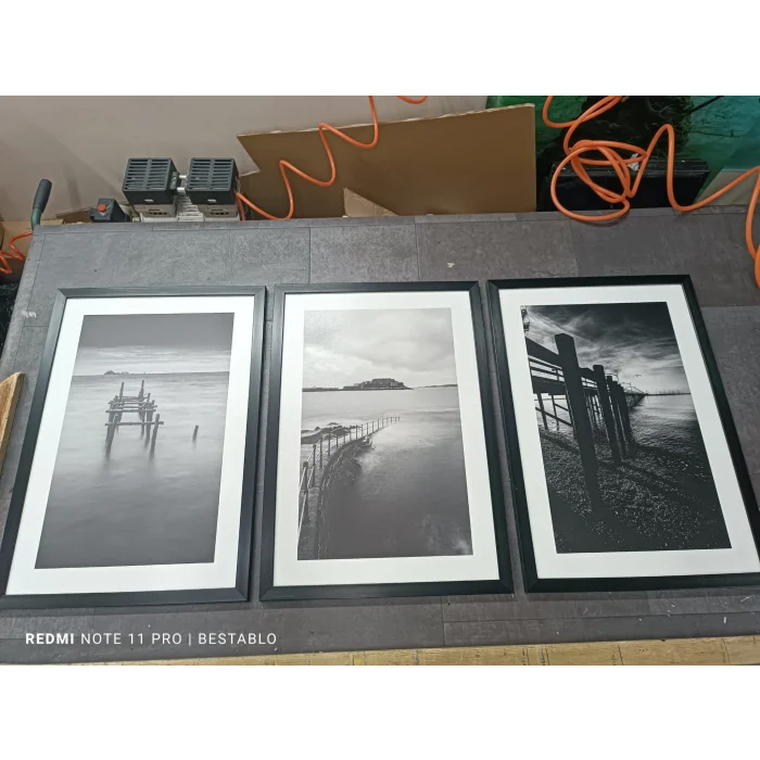 Bestablo 3 Parça Çerçeveli Dekoratif Manzara Ahşap Tablo Seti, Ev Dekoru Bestablo