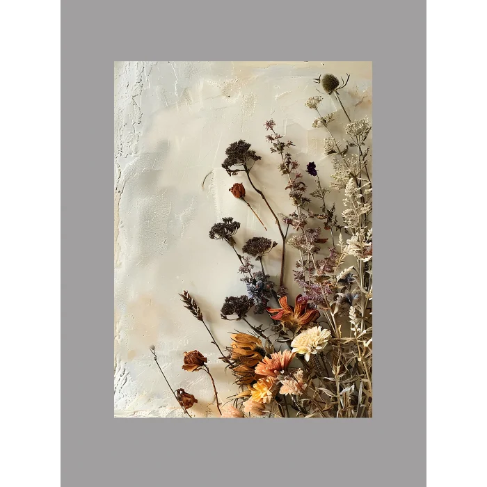 Bestablo 3 Parça Çerçeveli Dekoratif Renkli Çiçekler Ahşap Tablo Seti, Ev Dekoru Bestablo