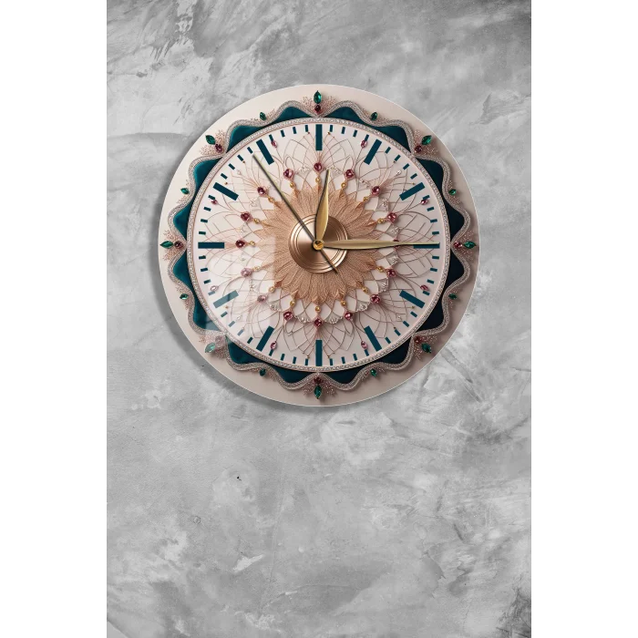 Bestablo Dekoratif Cam Duvar Saati