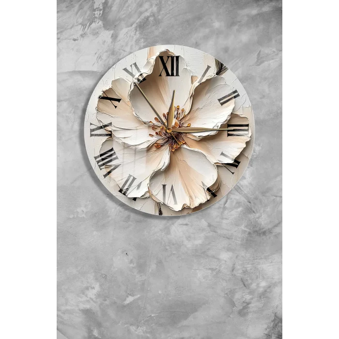 Bestablo Dekoratif Cam Duvar Saati