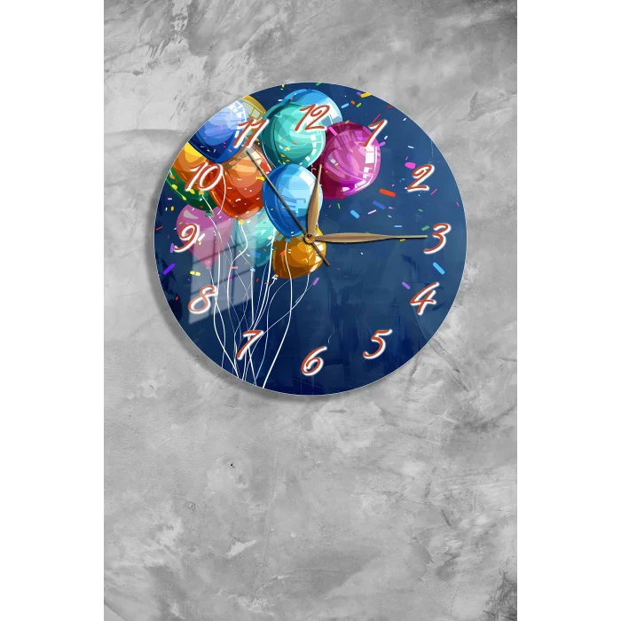 Bestablo Dekoratif Cam Duvar Saati