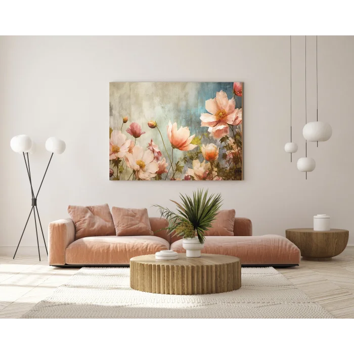 Bestablo Dekoratif Renkli Çiçekler Kanvas Tablo Bestablo