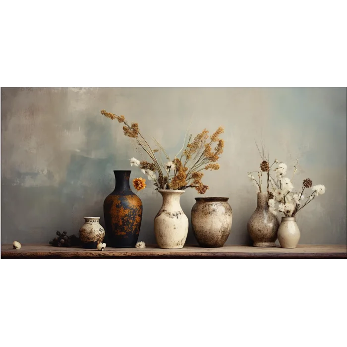 Bestablo Eskitme Vazolar Modern Kanvas Tablo , Ev Dekoru Bestablo