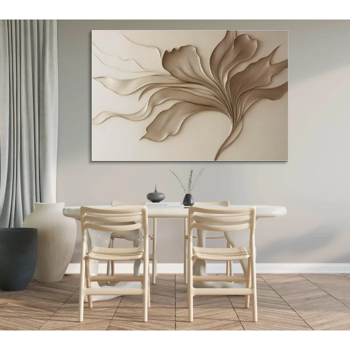 Bestablo Kahverengi Tasarım Kanvas Tablo, Ev Dekoru, Salon Tablosu Bestablo