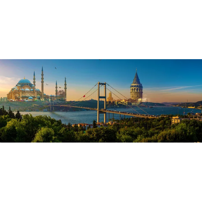 Bestablo Panaromik Galata Kanvas Tablo Ev Dekoru, Bestablo