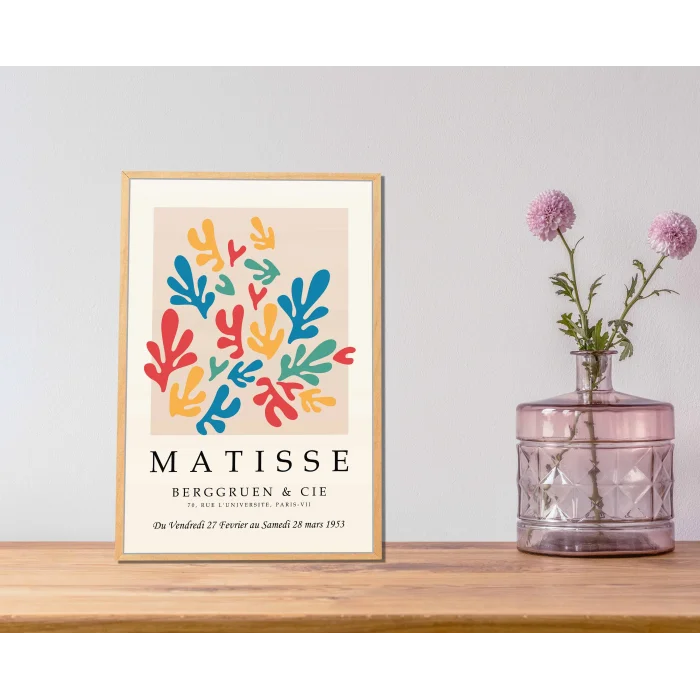 Çerçeveli Matisse Ahşap Tablo, Ev Dekoru, Soyut Tablo