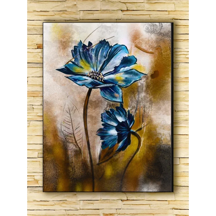 DEKORATİF ÇİÇEK KANVAS TABLO