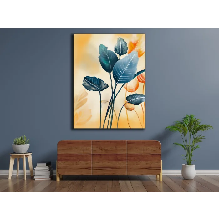 DEKORATİF ÇİÇEK KANVAS TABLO