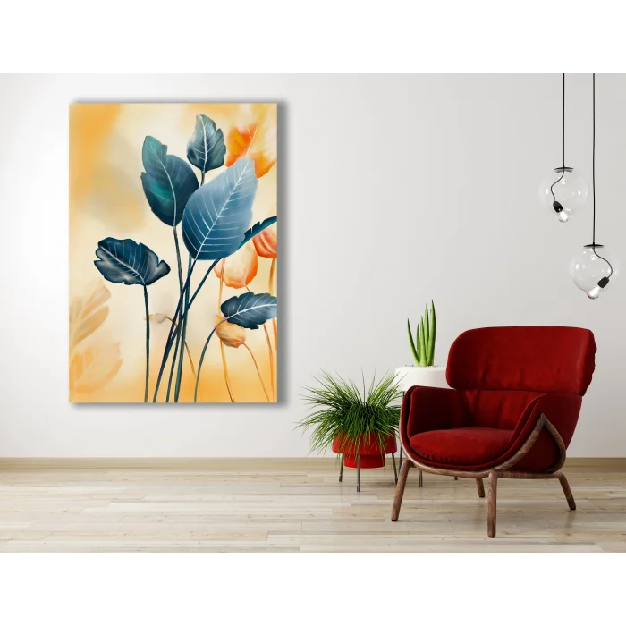 DEKORATİF ÇİÇEK KANVAS TABLO