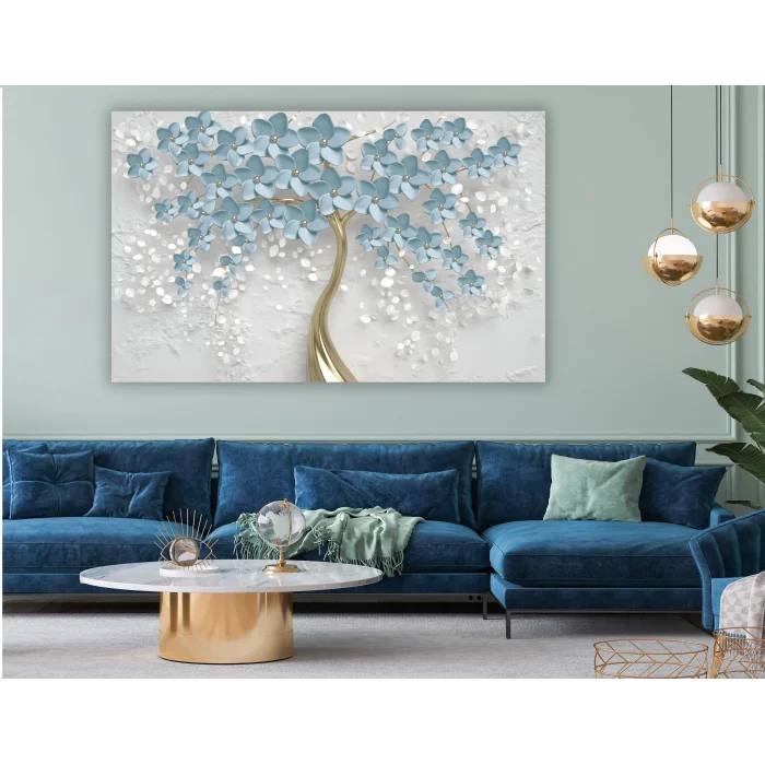 Dekoratif Çiçek Kanvas Tablo