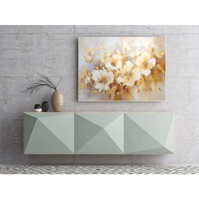 Dekoratif Çiçekler Kanvas Tablo