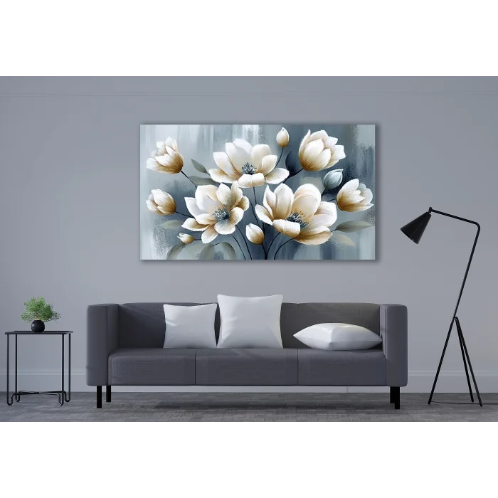 DEKORATİF ÇİÇEKLER KANVAS TABLO