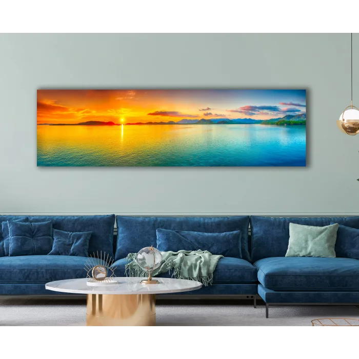 PANORAMİK GÜN BATIMI KANVAS TABLO