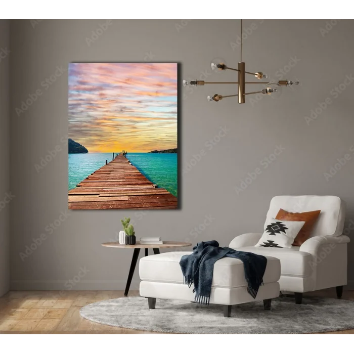 TROPİKAL MANZARA KANVAS TABLO