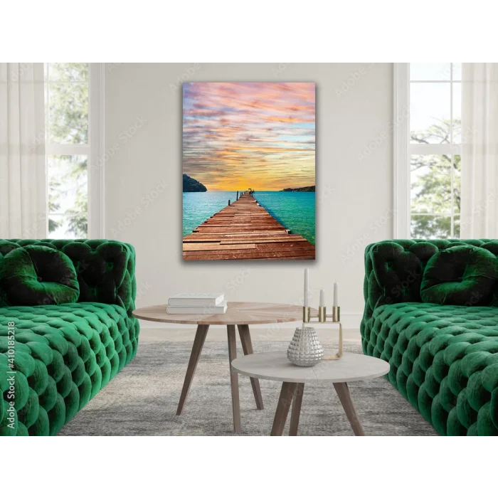 TROPİKAL MANZARA KANVAS TABLO