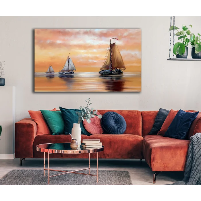 YELKENLİLER KANVAS TABLO