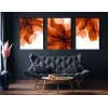 3 PARÇA DEKORATİF SOYUT ÇİÇEK KANVAS TABLO