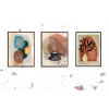 3lü Bohemian Çerçeveli Ahşap Tablo , Ev Dekoru , Soyut Tablo , Ahşap Tablo