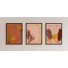 3lü Dekoratif Çerçeveli Tablo Oliver, Ev Dekoru , Soyut Tablo , Ahşap Tablo