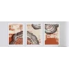 3lü Dekoratif Desenli Çerçeveli Tablo , Ev Dekoru , Soyut Tablo , Ahşap Tablo