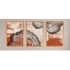 3lü Dekoratif Desenli Çerçeveli Tablo , Ev Dekoru , Soyut Tablo , Ahşap Tablo