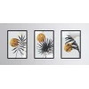 3lü Dekoratif Güneş ve Tüy Çerçeveli Tablo , Ev Dekoru , Soyut Tablo , Ahşap Tablo