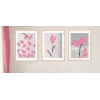 3lü Pembe Soyut Çerçeveli Tablo , Ev Dekoru , Soyut Tablo