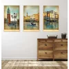 3lü Venedik Çerçeveli Tablo Life , Ev Dekoru , Soyut Tablo , Ahşap Tablo