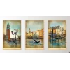 3lü Venedik Çerçeveli Tablo Life , Ev Dekoru , Soyut Tablo , Ahşap Tablo