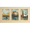 3lü Venedik Çerçeveli Tablo Life , Ev Dekoru , Soyut Tablo , Ahşap Tablo