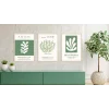 3lü Yeşil Matisse Çerçeveli Tablo , Ev Dekoru , Soyut Tablo , Ahşap Tablo