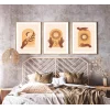 3 Parça Boho Style Çerçeveli Ahşap Tablo Seti, Ev Dekoru