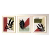 3 Parça Çerçeveli Bohem Ahşap Tablo Seti, Soyut Tablo, Ev Dekoru
