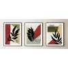 3 Parça Çerçeveli Bohem Ahşap Tablo Seti, Soyut Tablo, Ev Dekoru