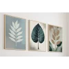 3 Parça Çerçeveli Dekoratif Çiçekler Ahşap Tablo seti, Ev Dekoru