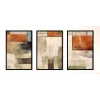 3 Parça Çerçeveli Dekoratif Soyut Ahşap Tablo seti, Ev Dekoru, Soyut Tablo