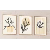 3 Parça Çerçeveli Dekoratif Soyut Çiçekler Ahşap Tablo seti, Ev Dekoru, Soyut Tablo