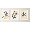 3 Parça Çerçeveli Dekoratif Soyut Çiçekler Ahşap Tablo seti, Ev Dekoru, Soyut Tablo