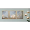 3 Parça Çerçeveli Soyut Ahşap Tablo Seti, Ev Dekoru