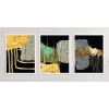 3 Parça Çerçeveli Soyut Ahşap Tablo Seti, Ev Dekoru, Çerçeveli Tablo, Soyut Tablo